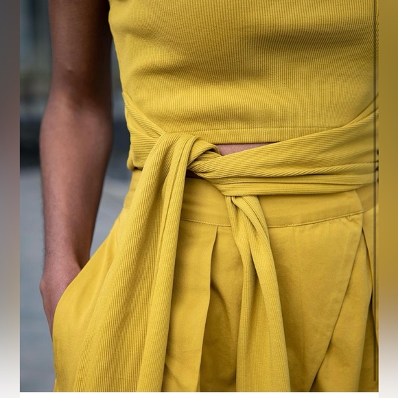 The Drop Women's Citronelle Wrap-Around Rib Bustier Cropped Top by @signedblake - Picture 5 of 8